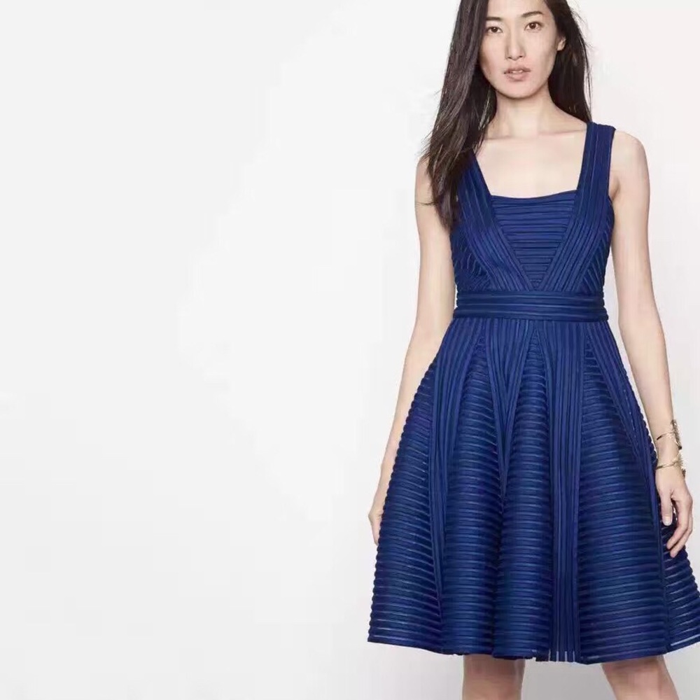 Maje rodez knit blue dress size 2 new with tag